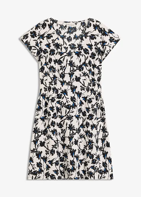 Abito con maniche ad aletta in tessuto strutturato, bonprix