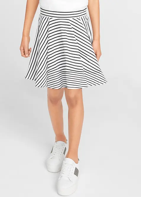 Gonna in jersey di puro cotone biologico (pacco da 2), bonprix