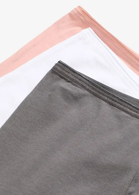 Boxer lunghi aderenti da donna con cotone biologico (pacco da 3), bonprix
