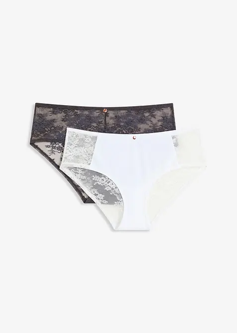 Panty con pizzo (pacco da 2), bonprix