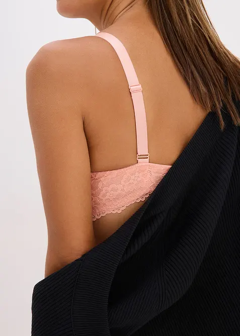 Reggiseno push-up con effetto lucido, bonprix