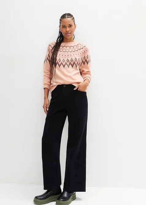 Pantaloni larghi di velluto a coste, bonprix