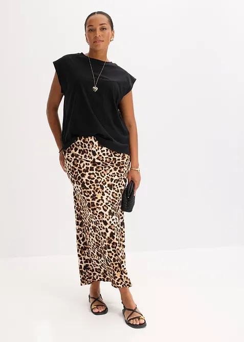 Gonna midi in viscosa fluente, bonprix