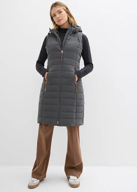 Gilet trapuntato lungo, bonprix