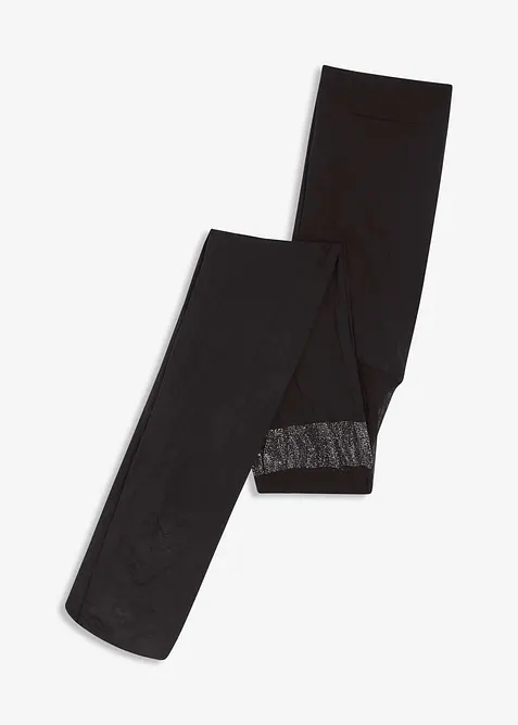 Collant effetto parigina 70 den con bordo glitterato e poliammide riciclata, bonprix