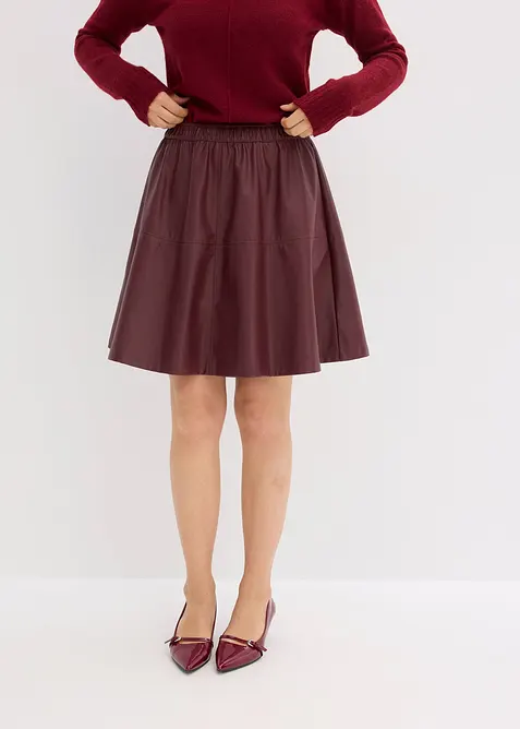 Gonna corta in similpelle, bonprix