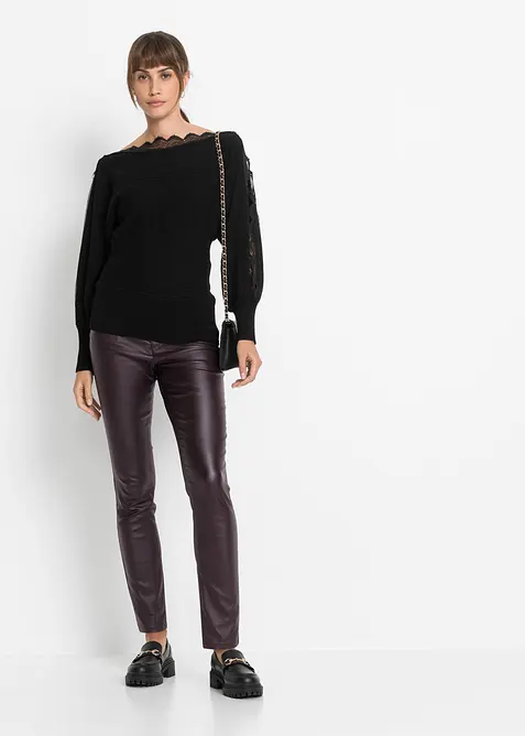 Maglione in filato fine di misto viscosa fluente, bonprix