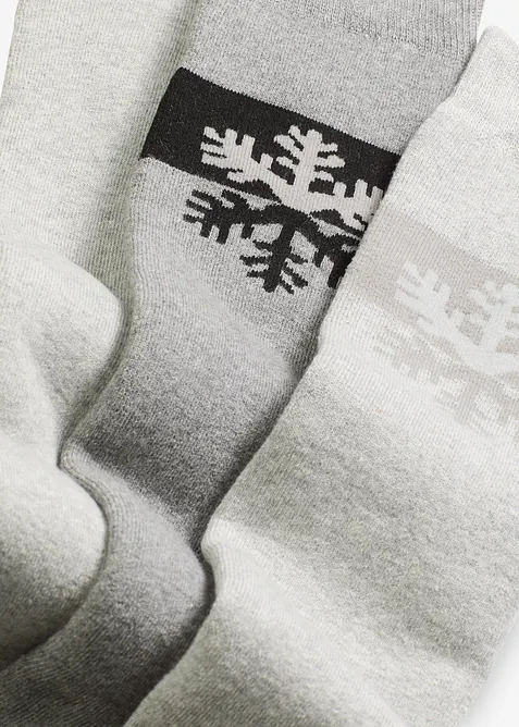 Calzettoni termici con interno in spugna morbida e cotone biologico (pacco da 3 paia), bonprix