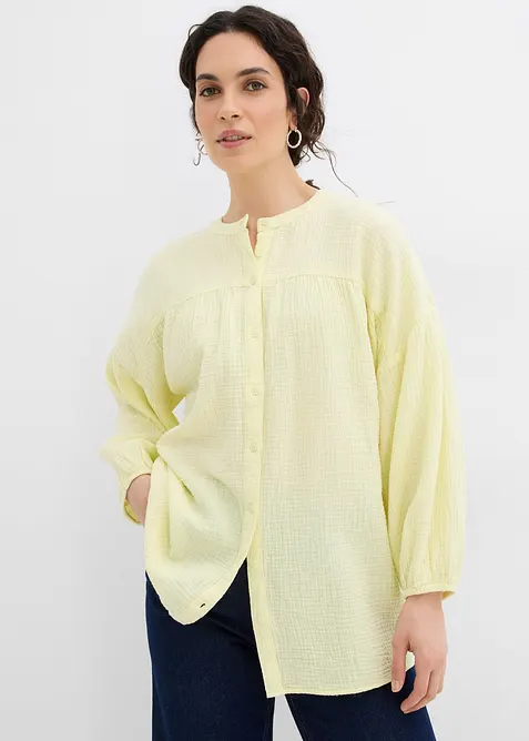 Blusa oversize in mussola di cotone, bonprix