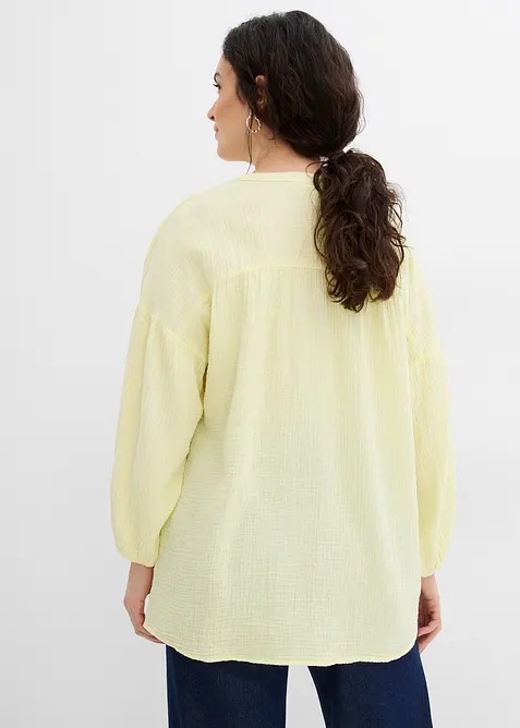 Blusa oversize in mussola di cotone, bonprix