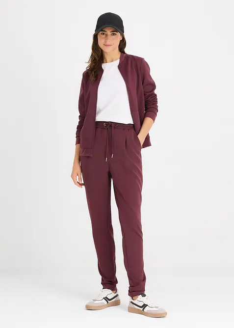 Pantaloni chino in tessuto effetto neoprene, bonprix