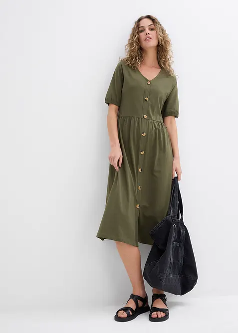 Abito midi in puro cotone, bonprix