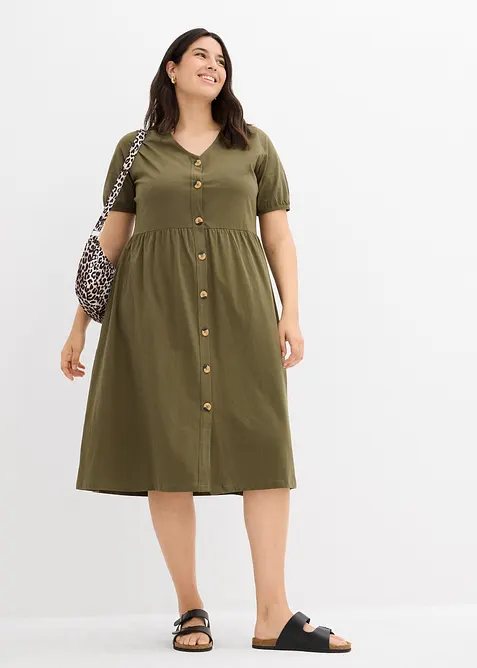 Abito midi in puro cotone, bonprix