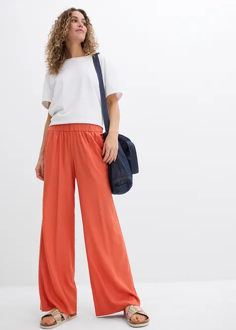 Pantaloni a palazzo con cinta comoda, bonprix