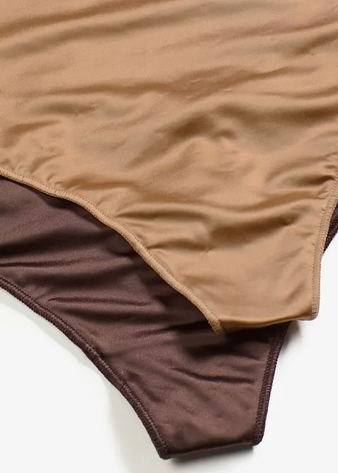 Perizoma a vita alta leggermente modellante con effetto lucido (pacco da 2), bonprix