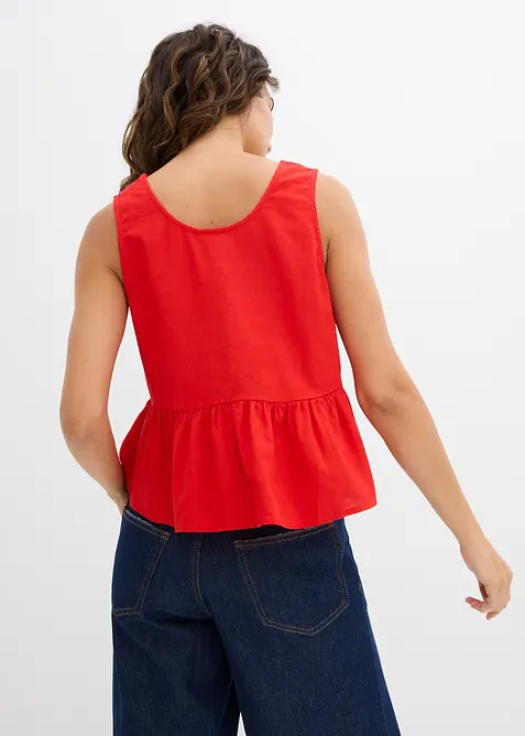 Top in misto lino fresco, bonprix