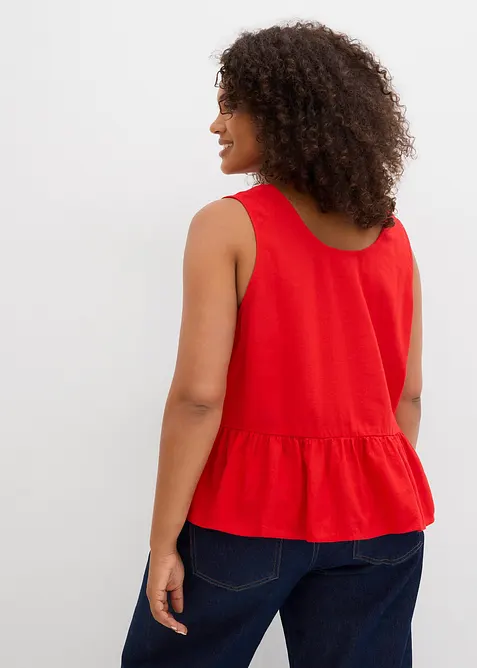 Top in misto lino fresco, bonprix