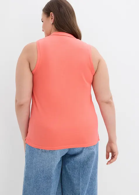 Top stile polo in puro cotone biologico, bonprix