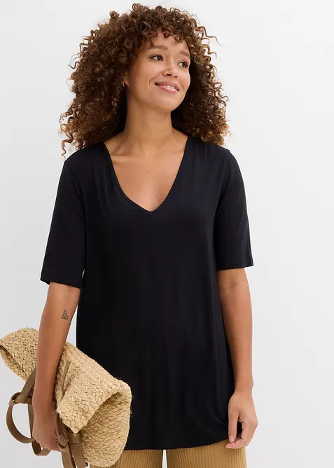 Maglia lunga in viscosa morbida, bonprix