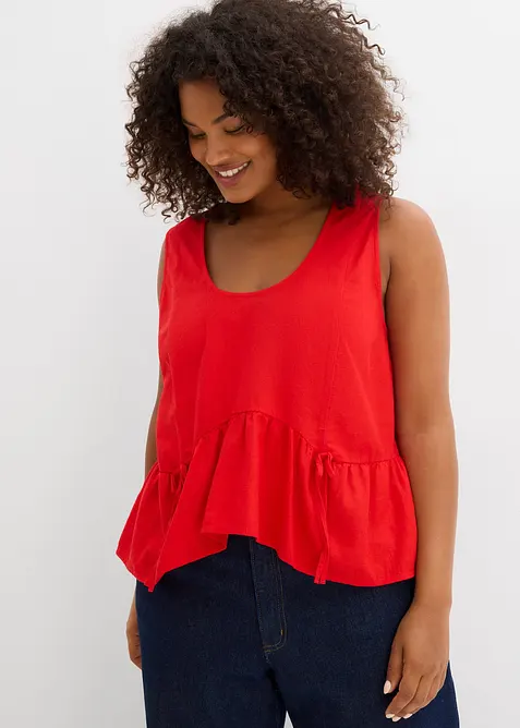 Top in misto lino fresco, bonprix