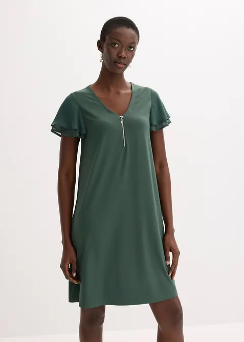 Abito in maglina con maniche di chiffon, bonprix