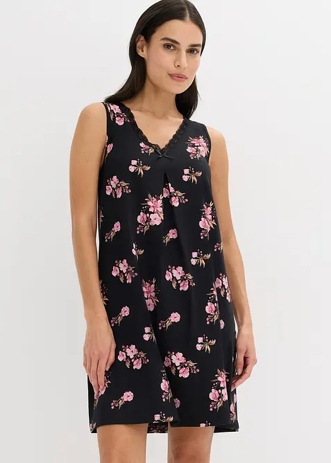 Camicia da notte corta in misto viscosa morbido, bonprix