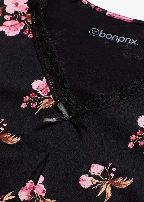 Camicia da notte corta in misto viscosa morbido, bonprix