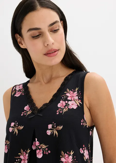 Camicia da notte corta in misto viscosa morbido, bonprix