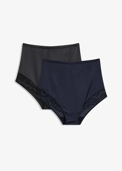 Slip contenitivo con effetto lucido e effetto modellante medio (pacco da 2), bonprix