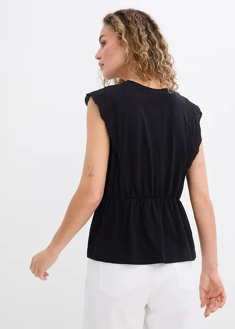 Maglia con dettagli traforati, bonprix