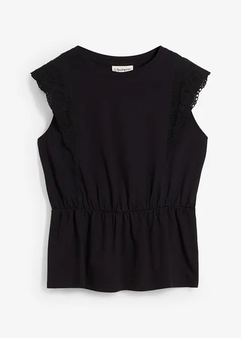 Maglia con dettagli traforati, bonprix