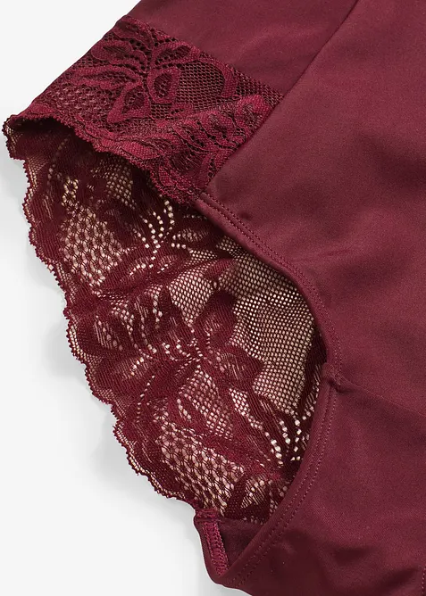 Culotte contenitiva a vita alta con  pizzo ed effetto modellante forte, bonprix
