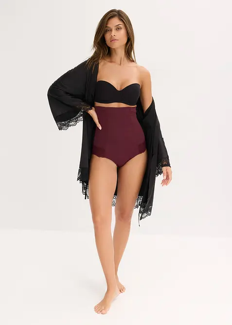 Culotte contenitiva a vita alta con  pizzo ed effetto modellante forte, bonprix