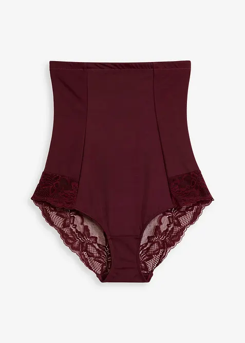 Culotte contenitiva a vita alta con  pizzo ed effetto modellante forte, bonprix