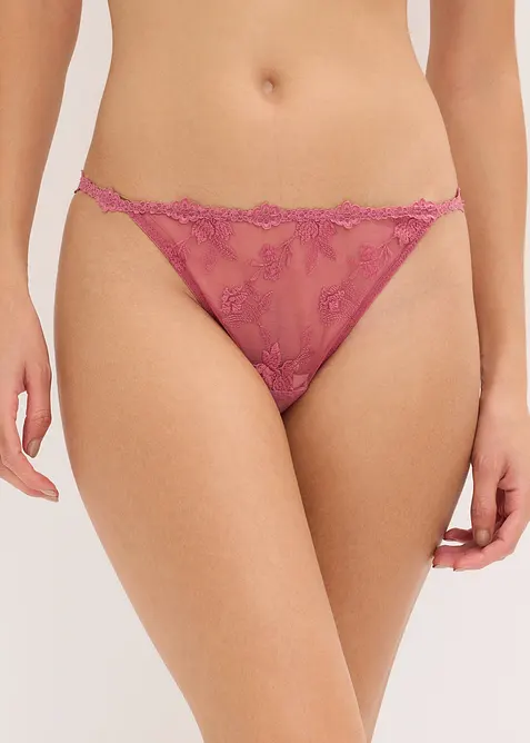 Tanga con pizzo floreale, bonprix