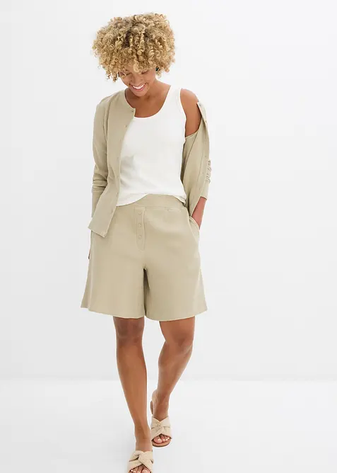 Shorts in puro cotone con elastico in vita, bonprix