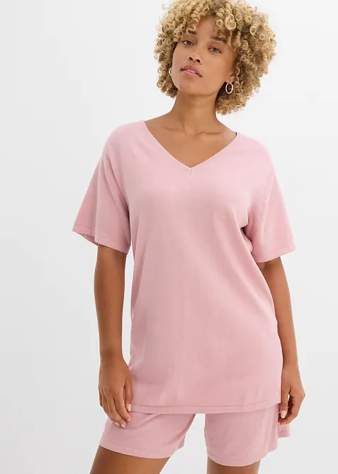 Maglia in fine misto cotone e lino, bonprix