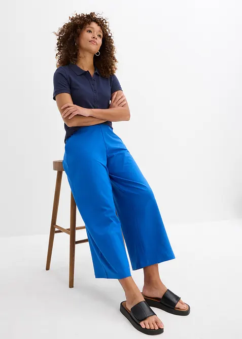 Pantaloni cropped elasticizzati in cotone biologico, bonprix