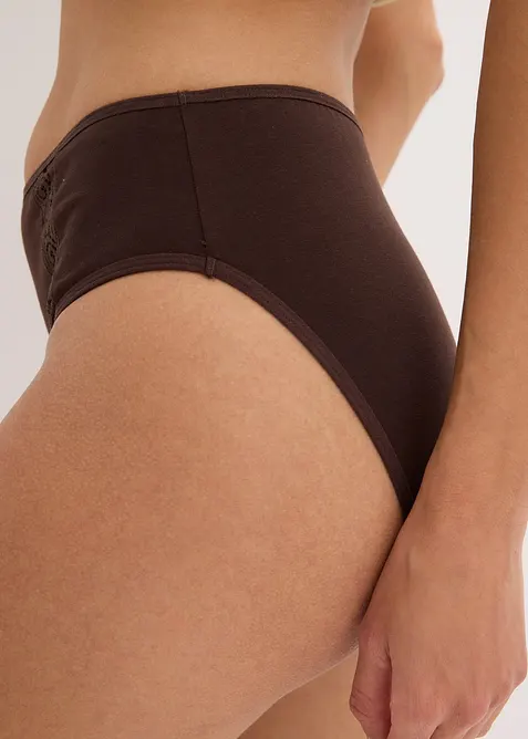 Slip alto con cotone biologico (pacco da 4), bonprix