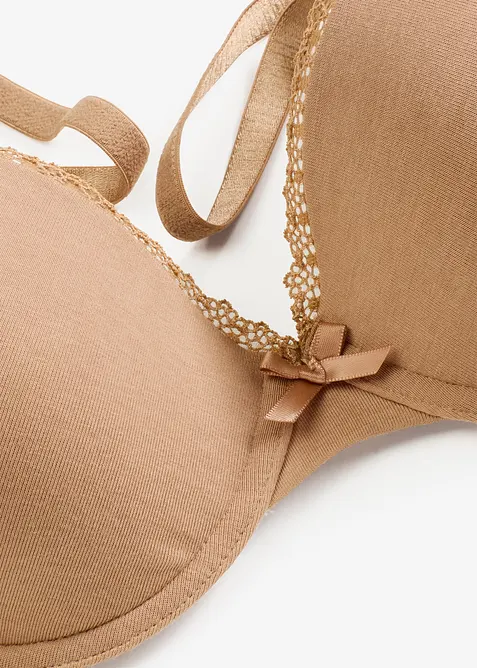 Reggiseno in cotone biologico con ferretto e coppe preformate, bonprix