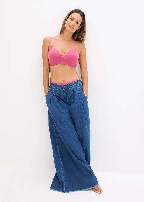 Reggiseno in cotone senza ferretto con coppe preformate (pacco da 2), bonprix