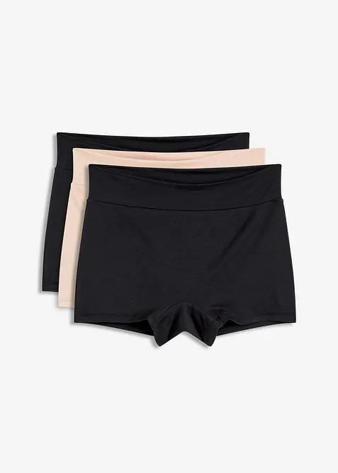 Boxer alti aderenti da donna in modal morbido (pacco da 3), bonprix