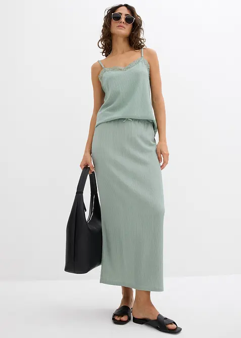 Gonna lunga in crêpe leggero, bonprix