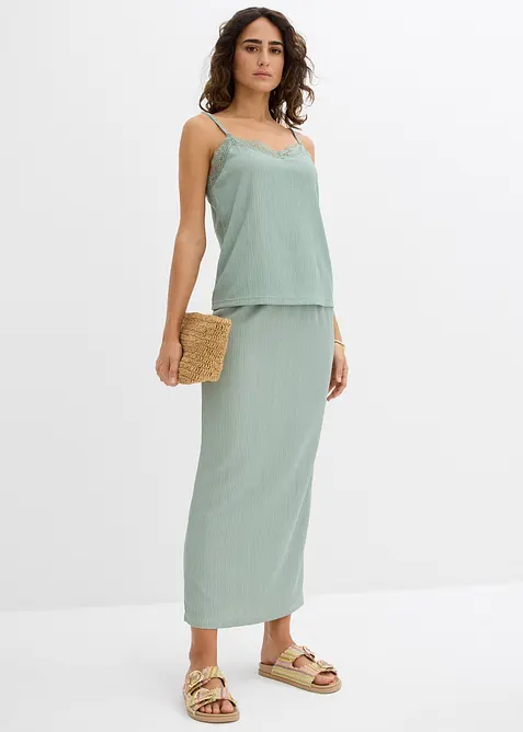 Top in crêpe leggero con spalline sottili, bonprix