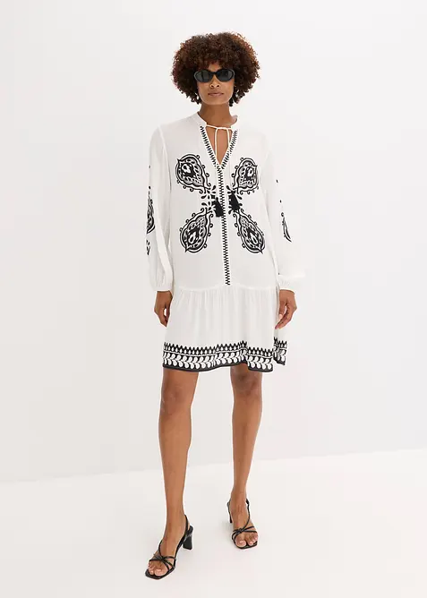 Abito tunica in viscosa strutturata, bonprix