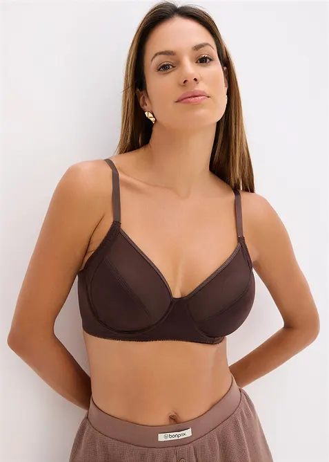 Reggiseno con ferretto ed effetto lucido (pacco da 2), bonprix