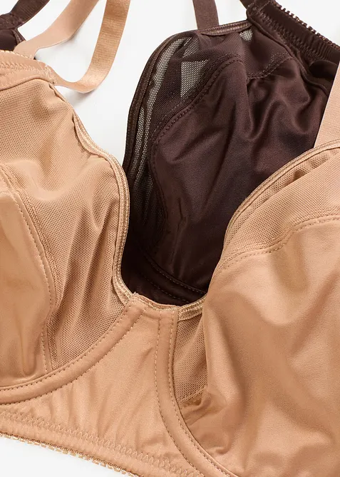 Reggiseno con ferretto ed effetto lucido (pacco da 2), bonprix