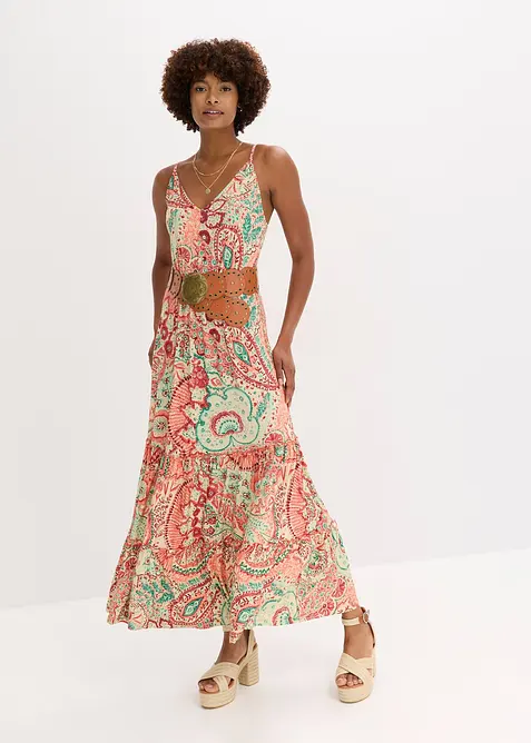 Abito con spalline in morbido jersey misto viscosa, bonprix