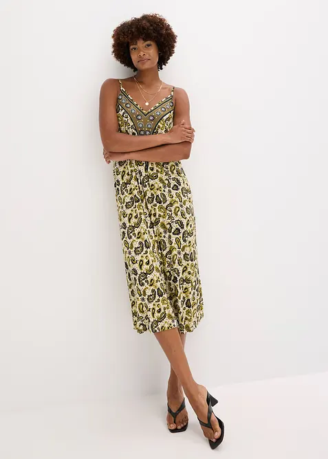 Abito con spalline in misto viscosa morbido, bonprix