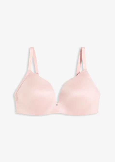 Reggiseno con coppe preformate senza ferretto in materiale lucido, bonprix
